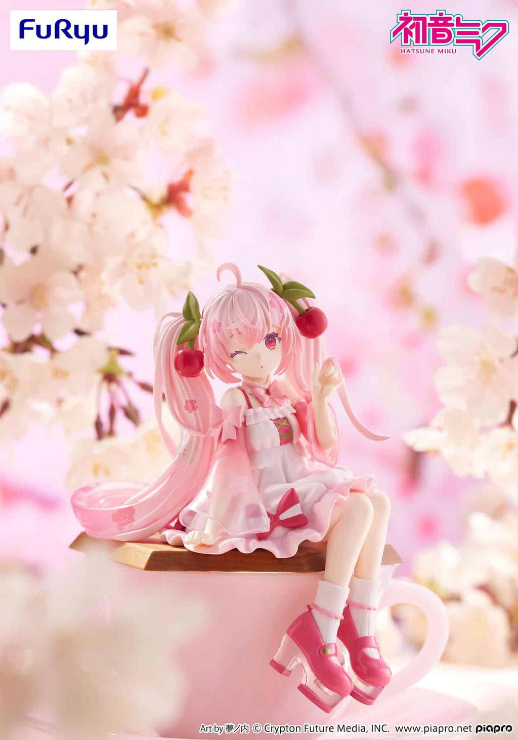 Hatsune Miku - Sakura Miku (Wink Ver.) - Noodle Stopper Figure - The Cerulean Trove