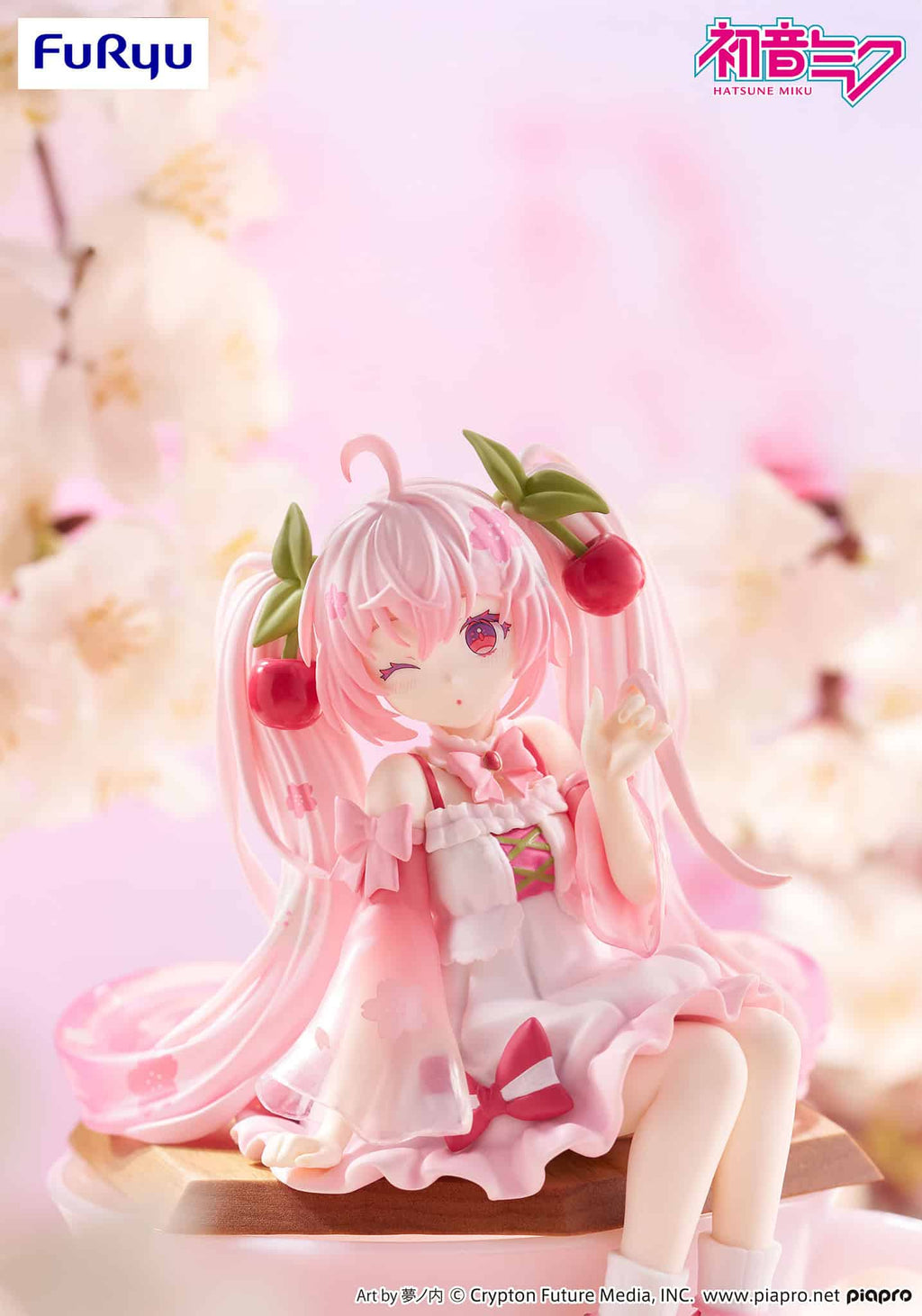 Hatsune Miku - Sakura Miku (Wink Ver.) - Noodle Stopper Figure - The Cerulean Trove