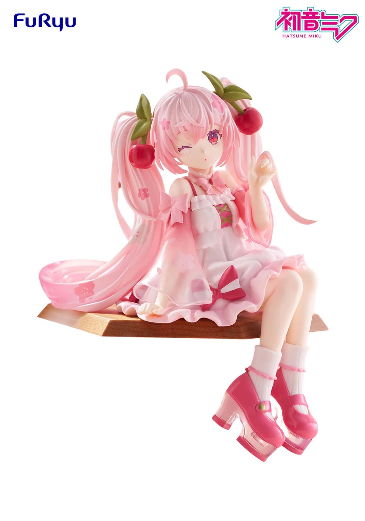 Hatsune Miku - Sakura Miku (Wink Ver.) - Noodle Stopper Figure - The Cerulean Trove
