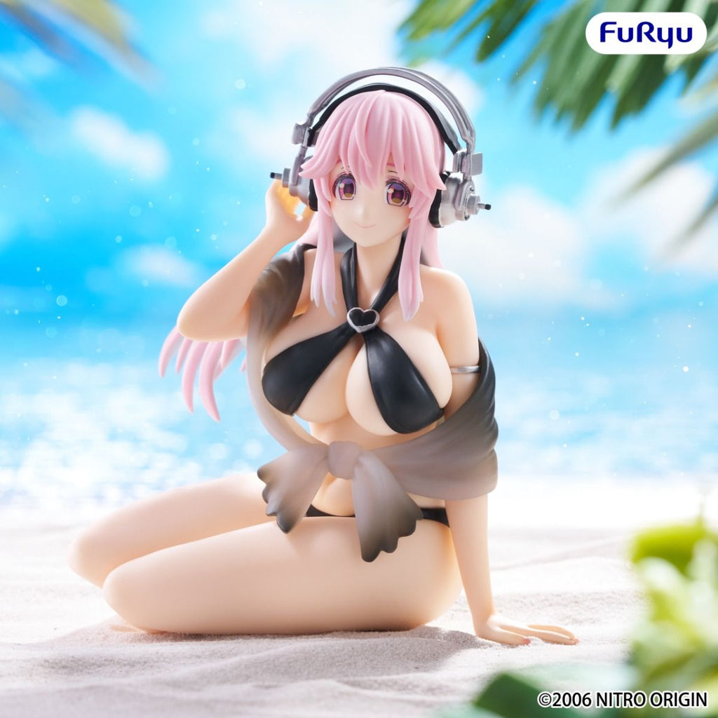 Super Sonico - Super Sonico (Swimsuit Black Color Ver.) - Noodle Stopper Figure - The Cerulean Trove