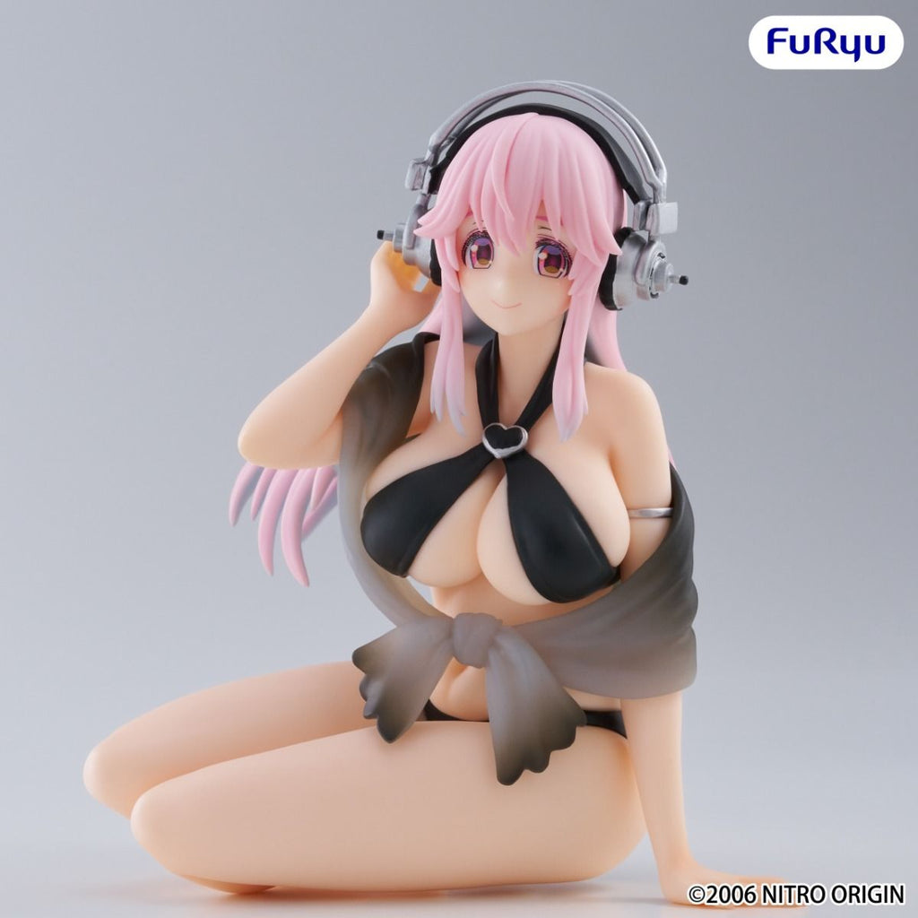 Super Sonico - Super Sonico (Swimsuit Black Color Ver.) - Noodle Stopper Figure - The Cerulean Trove
