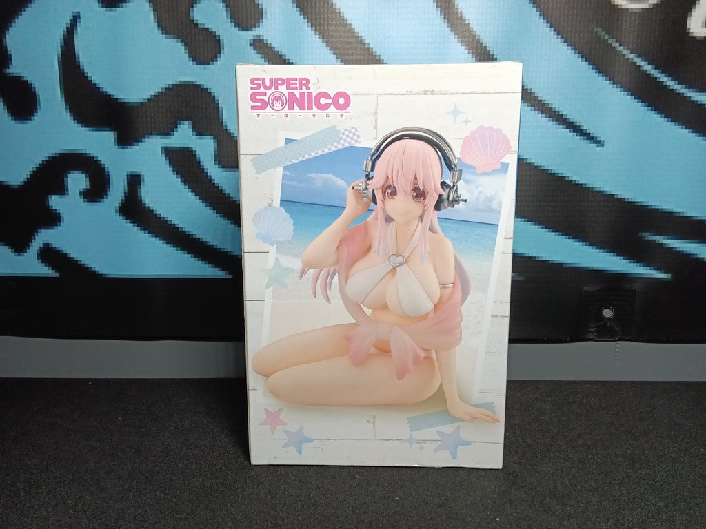 Super Sonico - Super Sonico (White Bikini ver.) - Noodle Stopper Figure - The Cerulean Trove